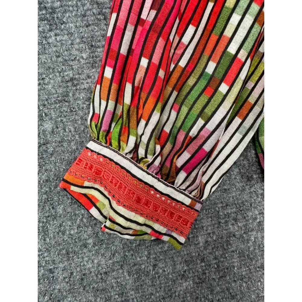 Anthropologie Conditions Apply Top Small Colorful Peasant Boho Poet Cottage - Picture 11 of 14